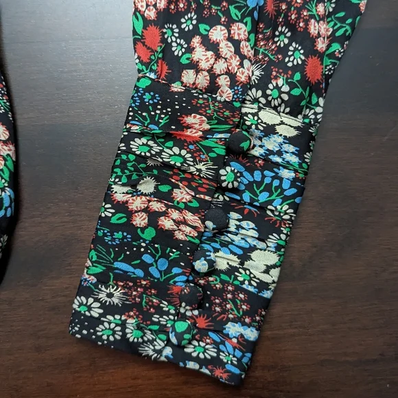 Veronica Beard Silk Ripley Ruched Boho Blouse - Picture 5 of 8